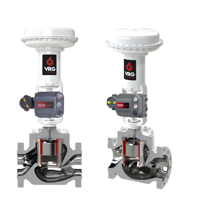 VRG Rotary Control Valve Packages Modular Customized Valve Gas Positioner Pilot Controllers untuk industri kontrol gas alam