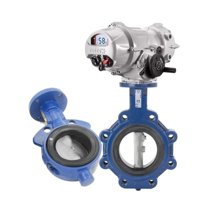 Katup kontrol listrik dengan katup kupu-kupu Keystone F990/F920 dengan aktuator listrik rotork IQ3