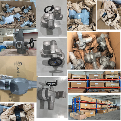 Auma SA Electric Actuator Dan Kontrol AM Dengan Katup Bola Katup Kontrol Untuk Skid Regulator Gas Alam China