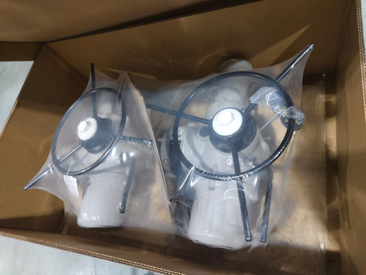 Katup kupu-kupu diameter besar merek Cina dengan aktuator elektrik Rotork IQ3 dan Kotak Gigi IB