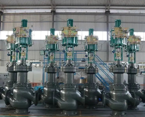 Katup Kontrol Diafragma Pneumatik Suhu Tinggi yang Disesuaikan Pengendali Katup Digital Fisher DVC2000