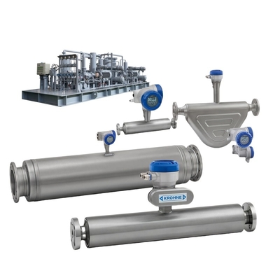 Pengukur Aliran Coriolis Krohne OPTIMASS 1400 Perangkat Pengukuran Aliran Cairan dan Gas Pengukur Aliran Massa Coriolis untuk Kontrol Proses