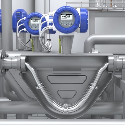 Pengukur Aliran Coriolis Krohne OPTIMASS 1400 Perangkat Pengukuran Aliran Cairan dan Gas Pengukur Aliran Massa Coriolis untuk Kontrol Proses
