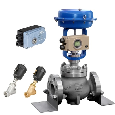 Cahaya Kuning Samson Positioner 3730-3 dan Burkert Valve dan Positioner Control Ball Valve Di stok