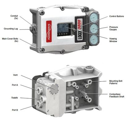 Flowserve Logix 3800 3821-34EA-D43L Digital Valve Positioners Pengendalian Aliran
