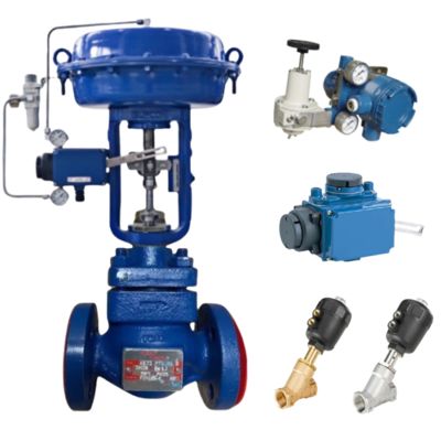 Precision Pneumatic Control Valve Spiraxsarco Valve KEA43 dan Azbil AVP 300 Digital Valve Positioner dan Burkert Valve