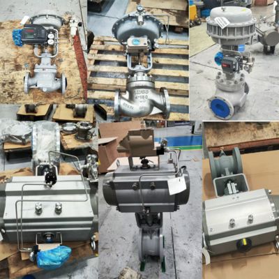 Katup kontrol Cina dengan KTM PNEUMATIC ACTUATORS AW AWN AND KOSO EPA800 EPB 800 EPC800 Valve Positioner And Fisher 67cfr Filter Regulator