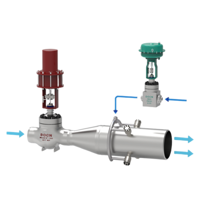 Modul Stasiun Pengurangan Tekanan Gas Alam PRV Steam Desuperheating and Pressure Reducing Valve Disesuaikan