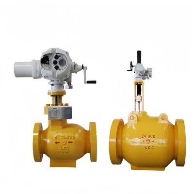 Katup Aliran Aksial Baja Tahan Karat Elektrik yang Disesuaikan Katup Kontrol Elektrik Industri