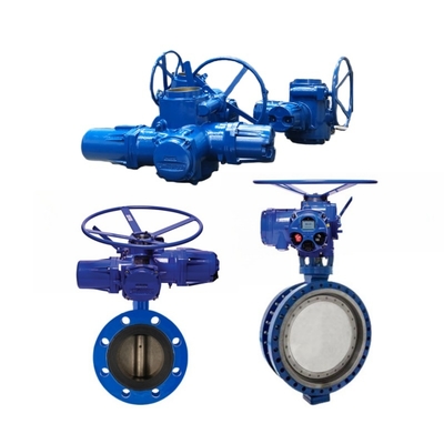 Pengolahan Air LNG Aktor Listrik Cerdas Listrik Triple Excentric Butterfly Valve Industri