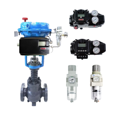 Katup Bola Pneumatik dengan Posisi Cerdas Pintar Seri Tissin TS800/TS805 Asli Korea dan Regulator Filter SMC AW20