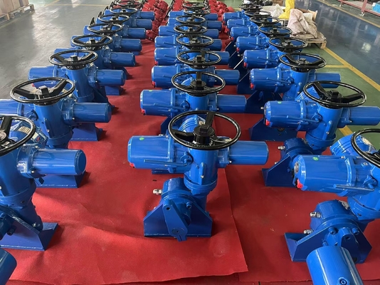 Aktuator Elektrik Peckwomy dengan Protokol HART 30–3000 Nm Torsi