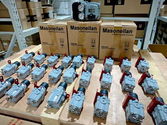 Katup kontrol Cina dengan YT-1000 pneumatic Smart valve positioner dan regulator masoneilan 78-40