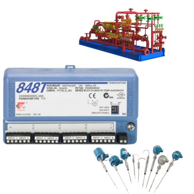 Rosemount 848T Transmitter Suhu dengan 214 RTD Sensor -196 sampai 425°C