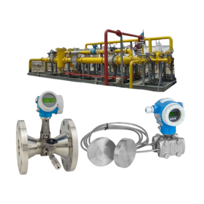 Flow control valve assembly with Endress+Hauser ProlineProwirl R200 flowmeter and Deltabar PMD78B differential pressure transmitter.