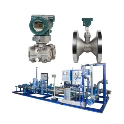 Pressure reducing regulator equipped with Yokogawa VY series vortex flowmeter and EJX120A ventilation range differential pressure transmitter