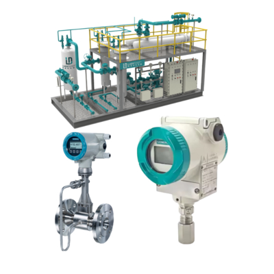Siemens SITRANS P320 7MF0300 pemancar tekanan, SITRANS FX330 vortex flowmeter dan aliran kontrol katup manifold