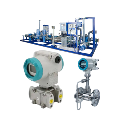 Siemens SITRANS 7MF4433-1DA02-2AB6-Z pressure transmitter, SITRANS FX330 vortex flowmeter, and valve switching device