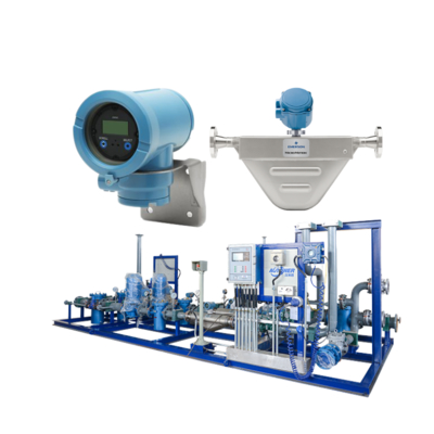 Pressure reducing and desuperheating station with a Micro Motion F100A Coriolis flowmeter and 1700 | 2700 integral transmitter