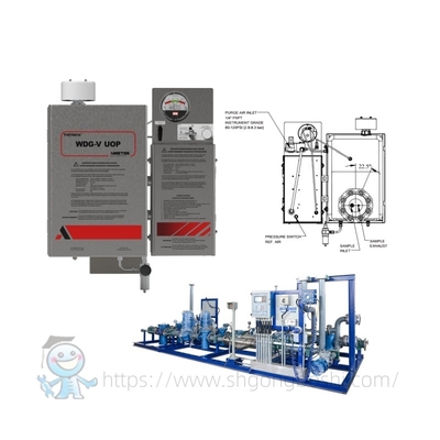 Penganalisis Gas Pemrosesan Hidrokarbon Ametek Thermox WDG-IV UOP Analyzers Penganalisis Oksigen Konsentrasi Rendah
