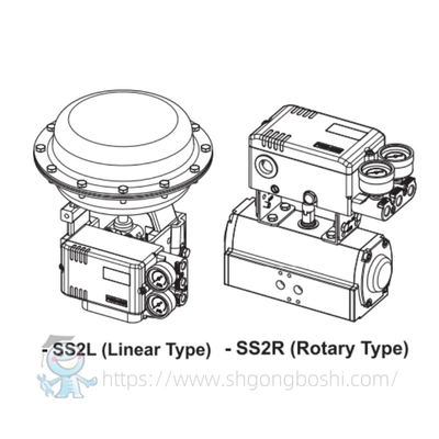 Katup Kontrol Pneumatik China yang Disesuaikan Power-Genex SS2 SS3 SS5 Double Acting Smart Valve Positioner