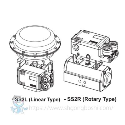 Supplier saham Kontroler katup baja tahan karat Power-Genex SS2 SS2SL SS2SR Positioner katup digital cerdas