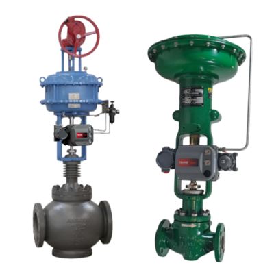 Fisher 657/667 Pneumatic Control Valve with DVC6200 Digital Controller and Pneumatic Actuator for Industrial Gas