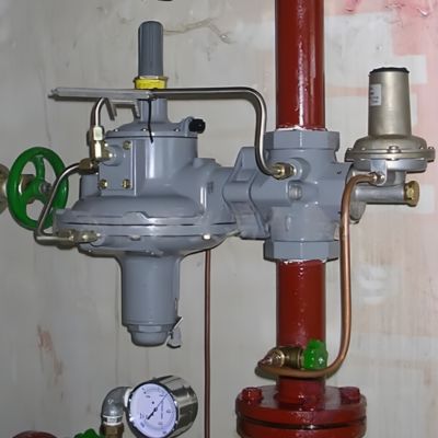 Katup Kontrol Tekanan Boiler Industri Gas Alam Fisher 299H Series Pengatur Penurun Tekanan yang Dioperasikan Pilot Berbibir