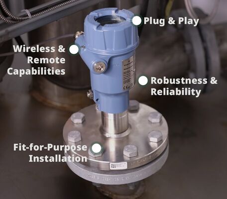 Emerson Wireless HART Non-Contacting Radar Level Transmitter Rosemount 3408 Monitor Level Measurements 