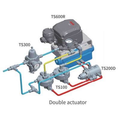 Tissin TS600 Smart Valve Positioner dengan Komunikasi HART 145 psi Tekanan Max dan Diagnosis