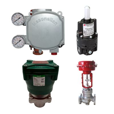 Katup kontrol Masoneilan seri SVI1000 positioner katup SVI1000G/IM/SW + relay Fairchild M25 dan katup pulsa solenoid ASCO NFG353D132 24VDC