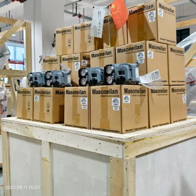 Rotork Fairchild T7800 I/P transduser + Masoneilan SVI2 AP/SVI2 seri SVI2AP-22123111 ganda bertindak posisi katup cerdas, dalam stok.