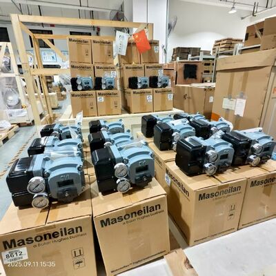 Rotork Fairchild T7800 I/P transduser + Masoneilan SVI2 AP/SVI2 seri SVI2AP-22123111 ganda bertindak posisi katup cerdas, dalam stok.
