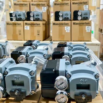 Rotork Fairchild T7800 I/P transduser + Masoneilan SVI2 AP/SVI2 seri SVI2AP-22123111 ganda bertindak posisi katup cerdas, dalam stok.