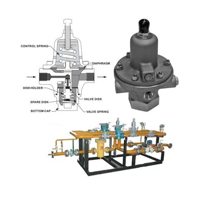 Katup Pengurang Tekanan Gas Tekanan Tinggi Fisher 1301F 1301G Pengatur Tekanan Pneumatik Harga