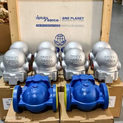 FT14X-10 FT14 Sambungan Bergelang SPIRAX SARCO Ball Float Steam Trap dan Endress serta Hauser Flowmeter pada Pipa untuk Makanan dan Minuman