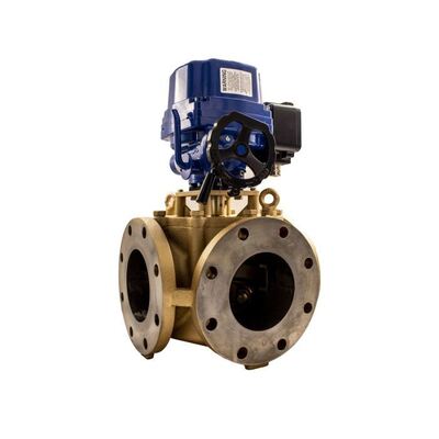 Amot Aktif Tiga Way Rotary Control Valve dengan Tekanan hingga 16 bar dan 3,170 GPM Aliran di bahan tahan korosi