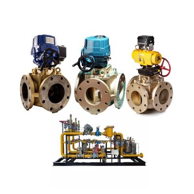 Amot Aktif Tiga Way Rotary Control Valve dengan Tekanan hingga 16 bar dan 3,170 GPM Aliran di bahan tahan korosi