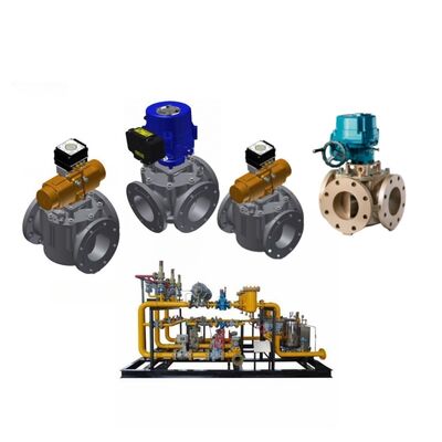 Amot Aktif Tiga Way Rotary Control Valve dengan Tekanan hingga 16 bar dan 3,170 GPM Aliran di bahan tahan korosi