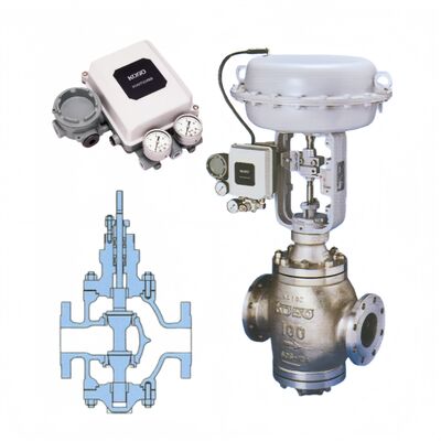 KOSO 520C 530C Top dan bawah dipandu katup bola ganda duduk untuk industri minyak gas kimia