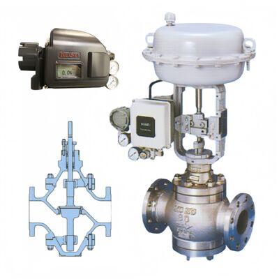 KOSO 520C 530C Top dan bawah dipandu katup bola ganda duduk untuk industri minyak gas kimia