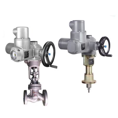 Badan katup Globe Cina AUMA SA Multi-turn Electric Control Valve Actuators dengan Unit Dorongan Linear LE