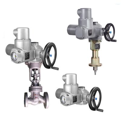 Badan katup Globe Cina AUMA SA Multi-turn Electric Control Valve Actuators dengan Unit Dorongan Linear LE