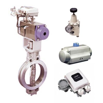 KOSO 600B Katup Kupu-kupu Tipe Badan Cor dengan Aktuator Silinder Pneumatik 6300RA Penggunaan Industri