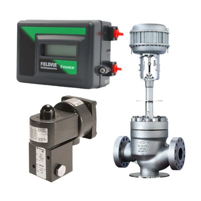 Emerson Fisher HC DVC2000 Smart Valve Positioner (HART Communication, 4-20mA)    Control Valve Controller, dipasangkan dengan NORGREN 24011/10250 Solenoid Valve