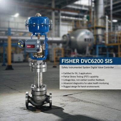 Lingkungan suhu rendah Fisher FIELDVUE DVC6200 SIS Digital Valve Positioner Valve Controller