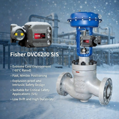 Original Fisher FIELDVUE DVC6200 SIS Safety Instrumented System Digital Valve Controller Stock Supplier