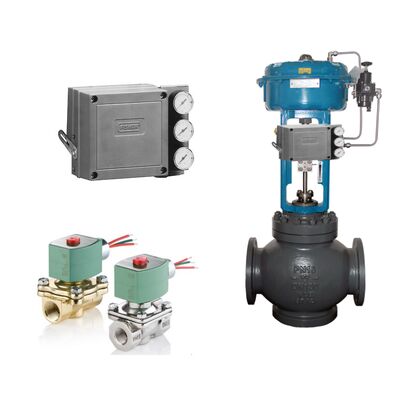 Emerson Fisher 3582 Positioner Katup Elektro Pneumatik Aksi Tunggal dengan Katup Solenoid ASCO