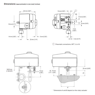 Valve Diagnostics Eksplosif Valve Positioner SP7 Spirax Sarco Smart Digital Valve Controller