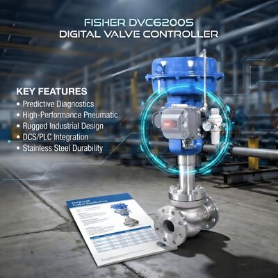 Stok Tersedia F-isher DVC6200 FIELDVUE Digital HART Valve Positioner 4-20mA Pengontrol Elektro Pneumatik untuk Aktuator Pneumatik